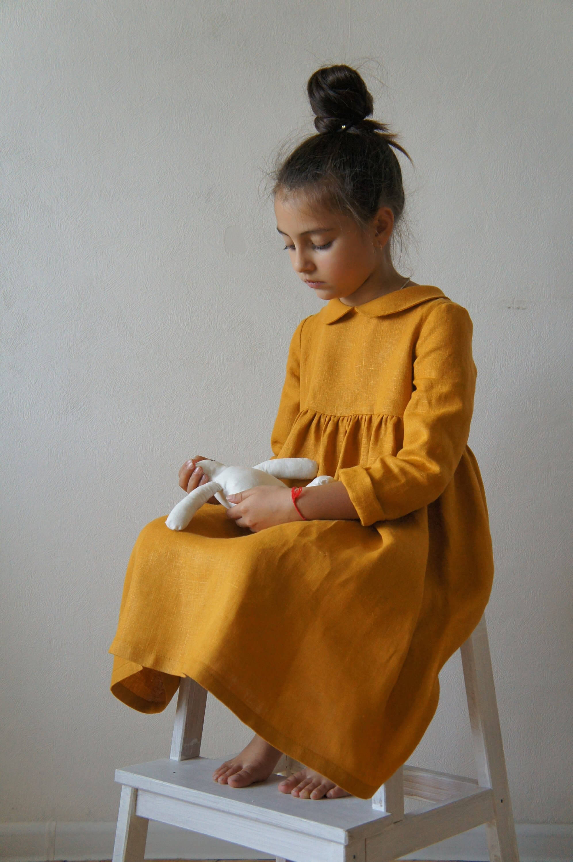 linen dress peter pan collar